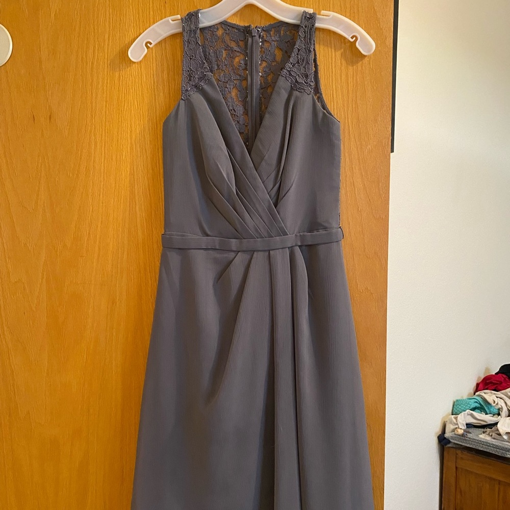 Grey bridesmaid/cocktail dress